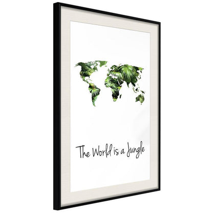 Wall Art Framed - We Live in a Jungle-artwork for wall with acrylic glass protection