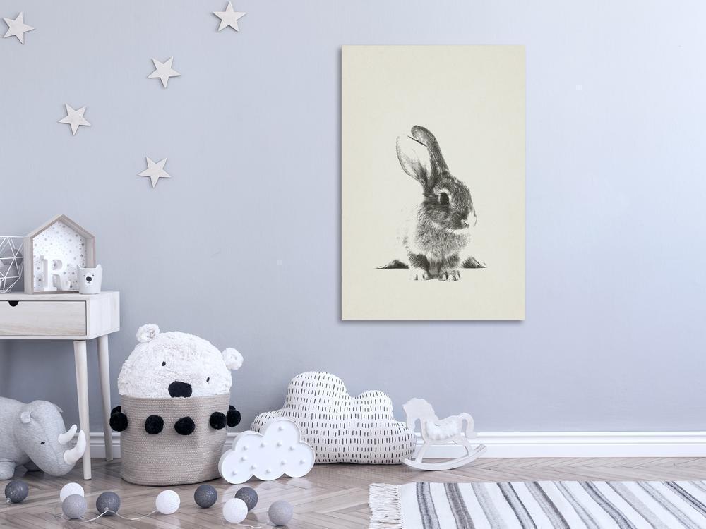 Canvas Print - Fluffy Bunny (1 Part) Vertical-ArtfulPrivacy-Wall Art Collection