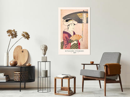 Canvas Print - Woman With an Umbrella (1 Part) Vertical-ArtfulPrivacy-Wall Art Collection