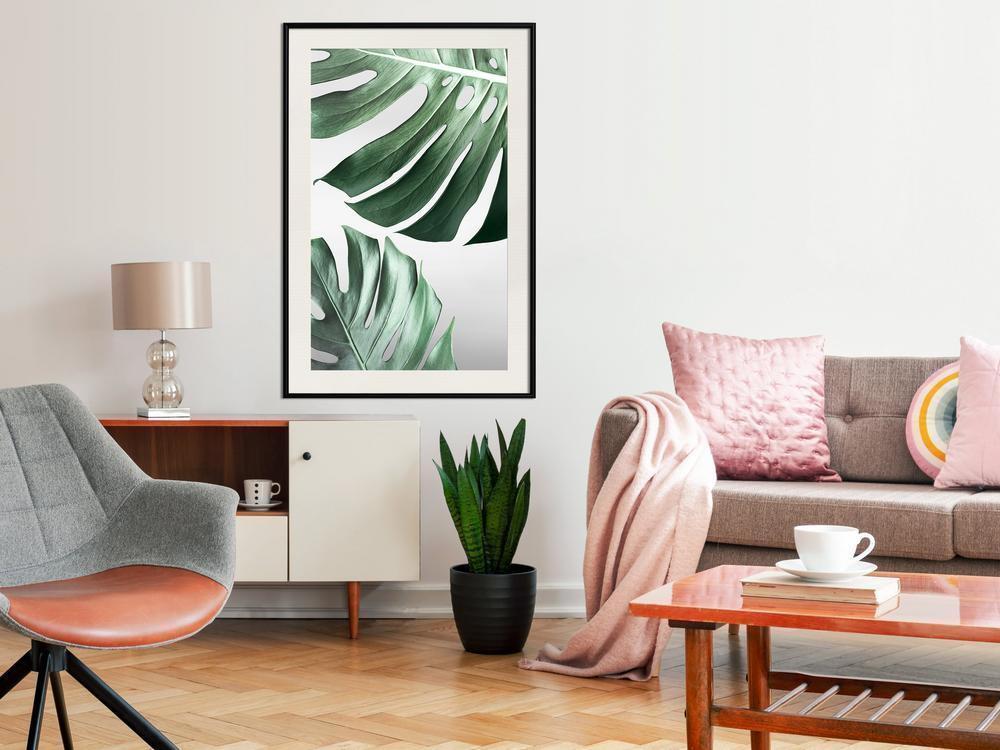 Botanical Wall Art - Leaves Like Swiss Cheese-artwork for wall with acrylic glass protection
