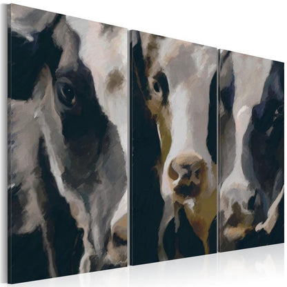 Canvas Print - Piebald cow-ArtfulPrivacy-Wall Art Collection