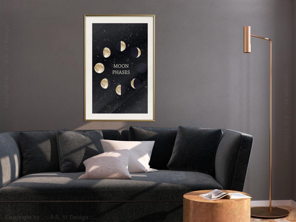 Framed Art - In the Rhythm of the Moon-artwork for wall with acrylic glass protection