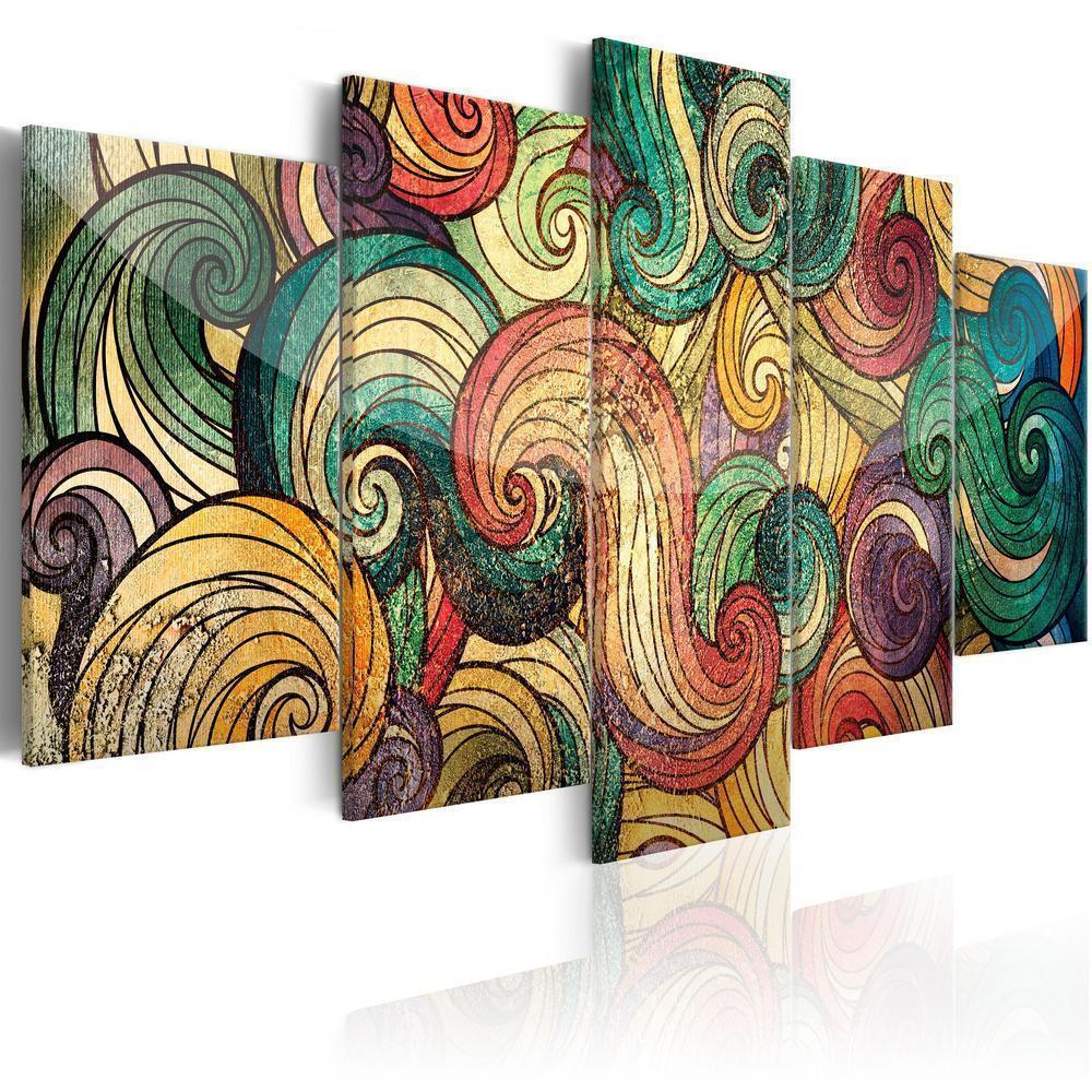 Canvas Print - Colourful Waves-ArtfulPrivacy-Wall Art Collection