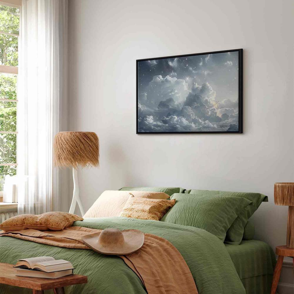 Canvas Print - Astral Calm: Stars Scattered Over Delicate Clouds