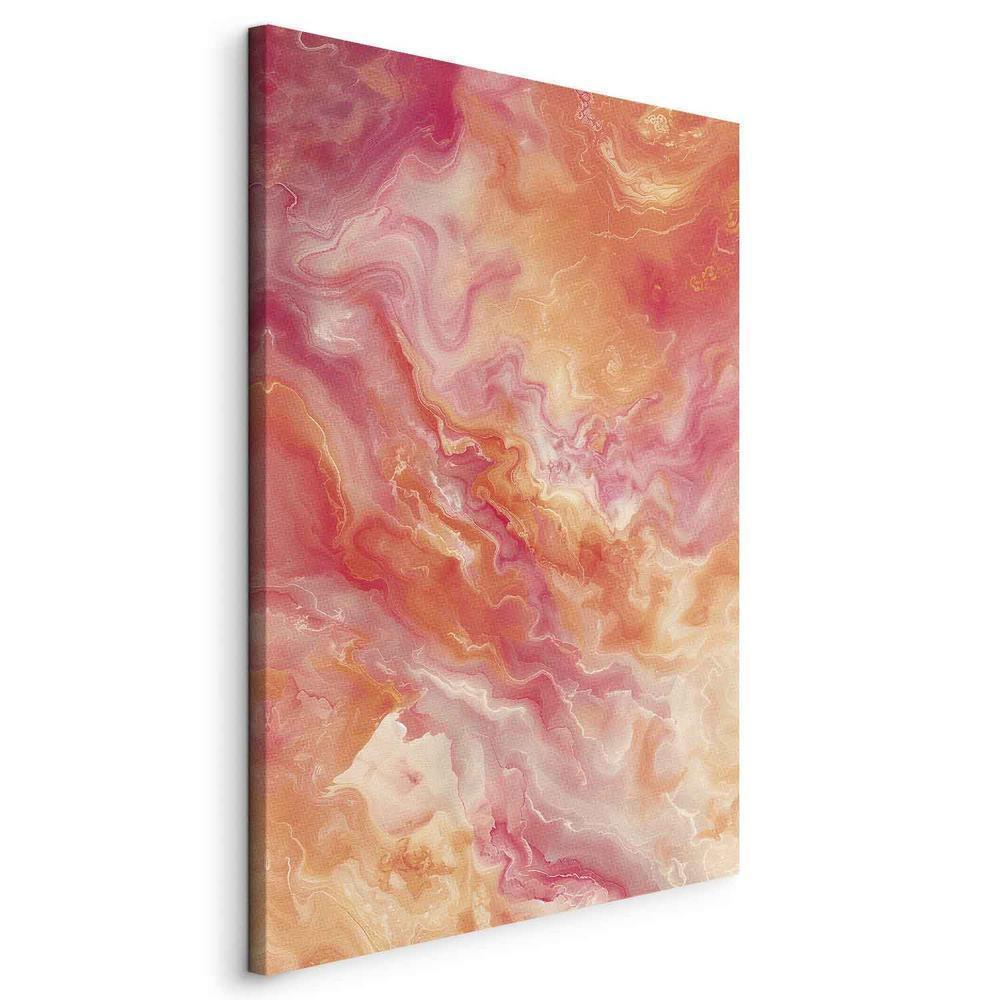 Canvas Print - Fiery Colors - Dynamic Shapes in Colors of Fire and Pink