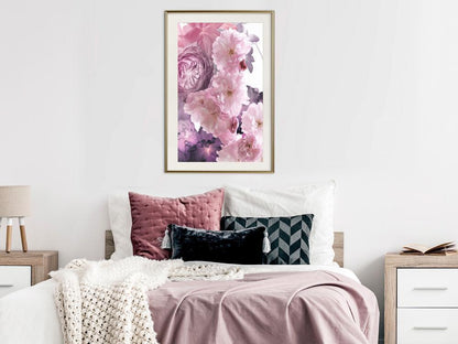 Botanical Wall Art - Pink Bouquet-artwork for wall with acrylic glass protection