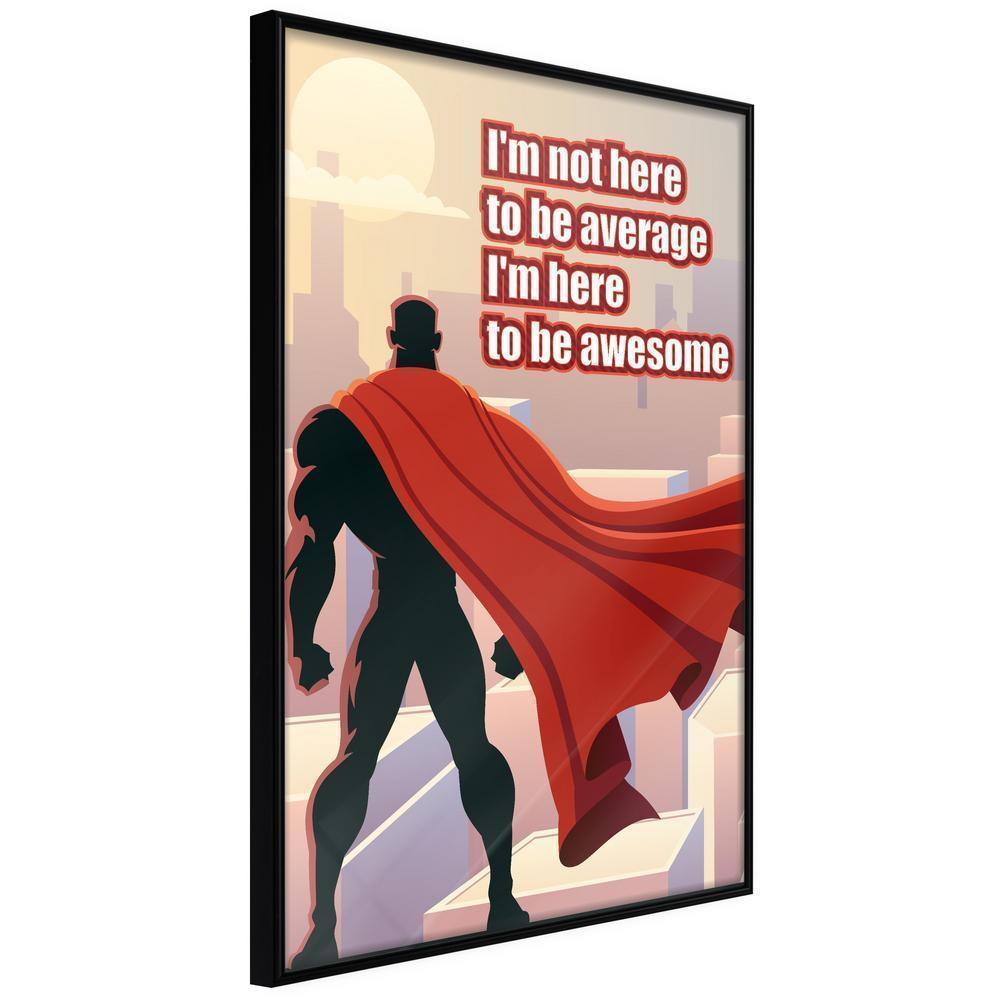 Motivational Wall Frame - Be Your Own Superhero-artwork for wall with acrylic glass protection