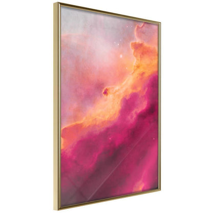 Abstract Poster Frame - Explosion of Colours-artwork for wall with acrylic glass protection