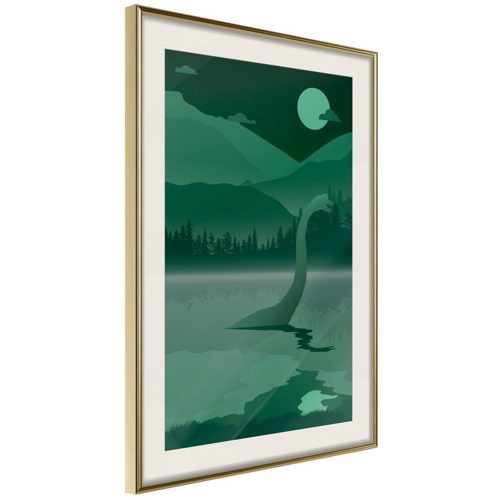 Abstract Poster Frame - Loch Ness [Poster]-artwork for wall with acrylic glass protection