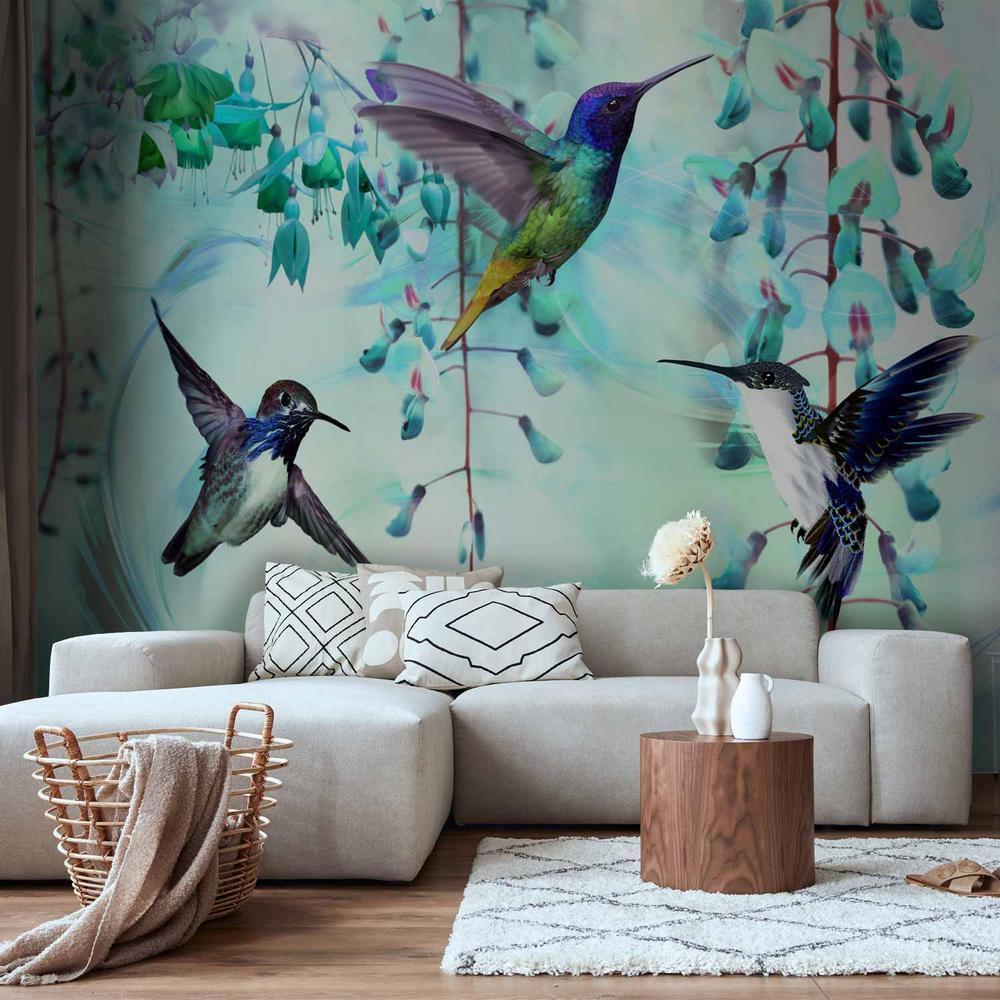 Wall Mural - Flying Hummingbirds (Green)