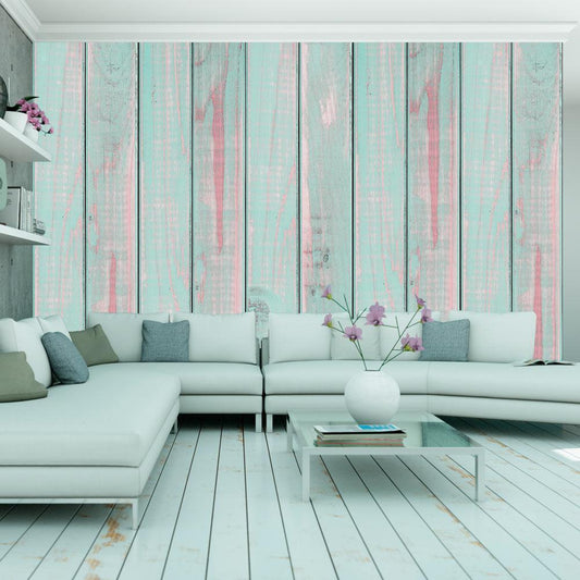 Classic Wallpaper made with non woven fabric - Wallpaper - Peppermint clouds - ArtfulPrivacy