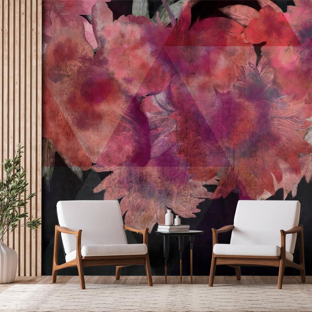 Wall Mural - Romantic Flowers-Wall Murals-ArtfulPrivacy