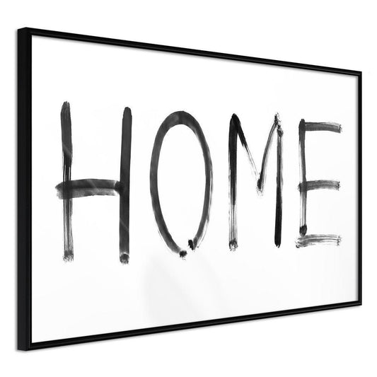 Typography Framed Art Print - Simply Home (Horizontal)-artwork for wall with acrylic glass protection