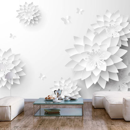 Wall Mural - Oriental Flowers-Wall Murals-ArtfulPrivacy