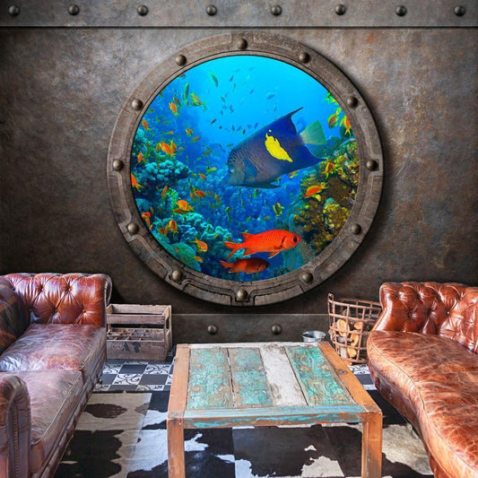 Wall Mural - Submarine Window-Wall Murals-ArtfulPrivacy