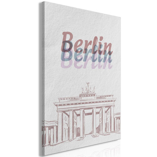 Canvas Print - Berlin in Watercolours (1 Part) Vertical