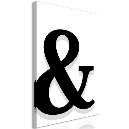 Canvas Print - Decorative Letter (1 Part) Vertical-ArtfulPrivacy-Wall Art Collection