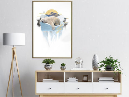 Winter Design Framed Artwork - King of the Arctic-artwork for wall with acrylic glass protection
