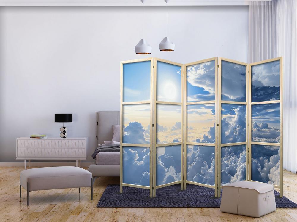 Japanese Room Divider - Symphony of Light: Sun and Clouds Collaborating on a Beautiful Sky