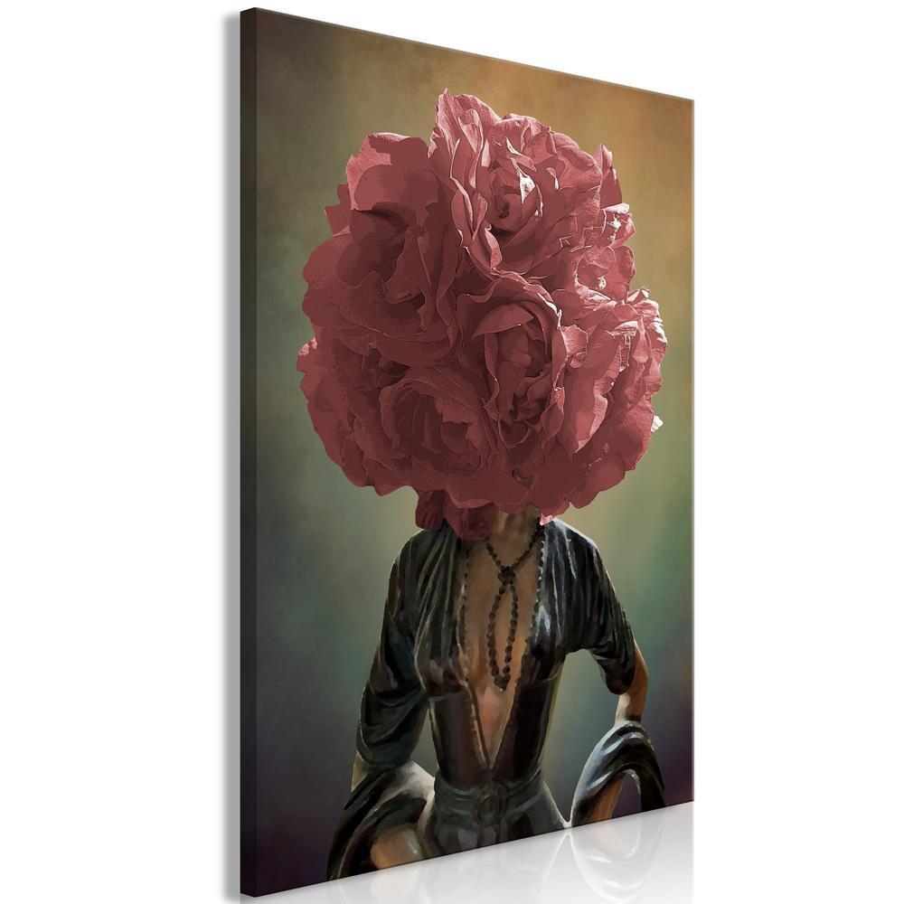 Canvas Print - Flowery Thoughts (1 Part) Vertical-ArtfulPrivacy-Wall Art Collection