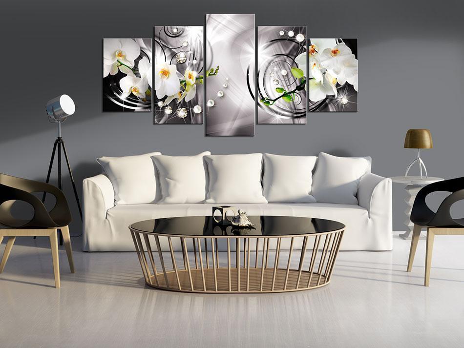 Canvas Print - Orchid pearls and diamonds-ArtfulPrivacy-Wall Art Collection