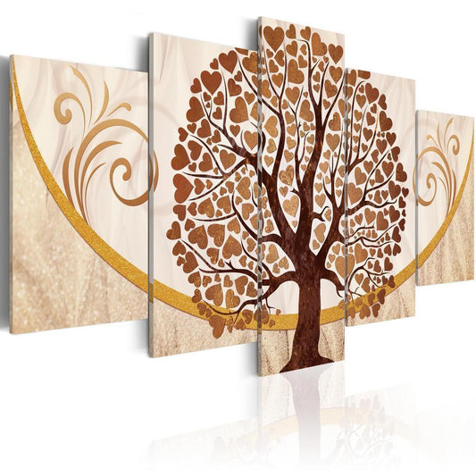 Canvas Print - The Golden Tree of Love-ArtfulPrivacy-Wall Art Collection