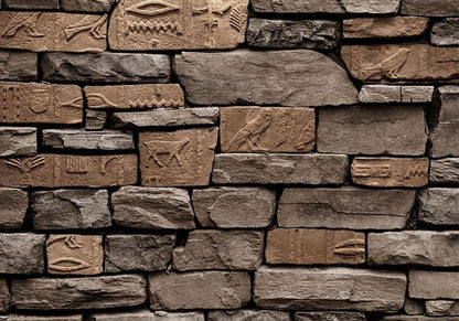 Wall Mural - Egyptian Stone-Wall Murals-ArtfulPrivacy
