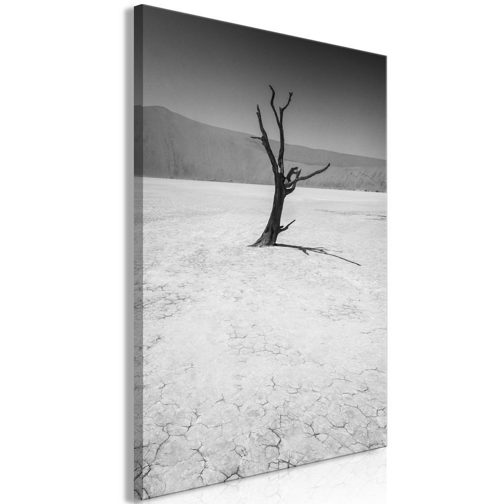 Canvas Print - Tree in the Desert (1 Part) Vertical-ArtfulPrivacy-Wall Art Collection