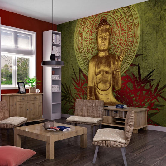 Wall Mural - Golden Buddha-Wall Murals-ArtfulPrivacy