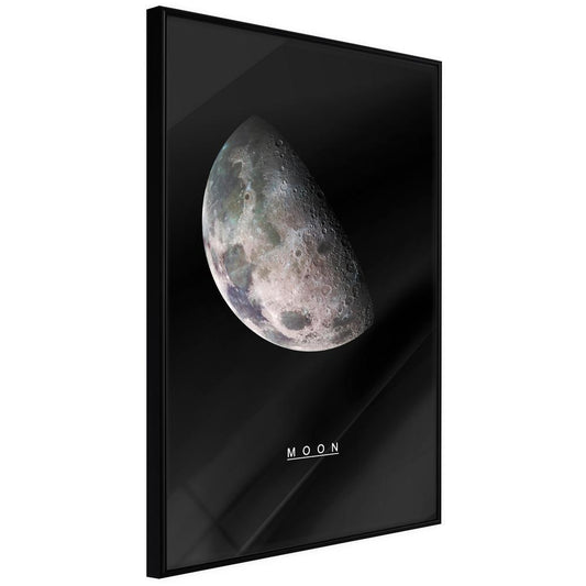 Framed Art - The Solar System: Moon-artwork for wall with acrylic glass protection