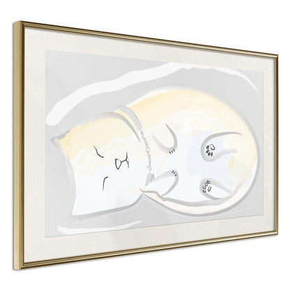 Nursery Room Wall Frame - Happy Kitty-artwork for wall with acrylic glass protection