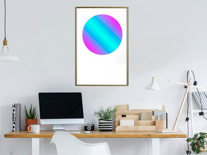 Abstract Poster Frame - Ultraviolet I-artwork for wall with acrylic glass protection