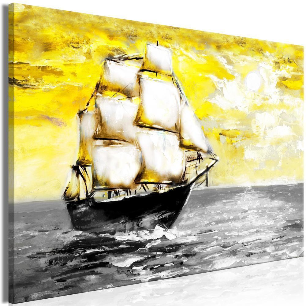 Canvas Print - Spring Cruise (1 Part) Wide Yellow-ArtfulPrivacy-Wall Art Collection