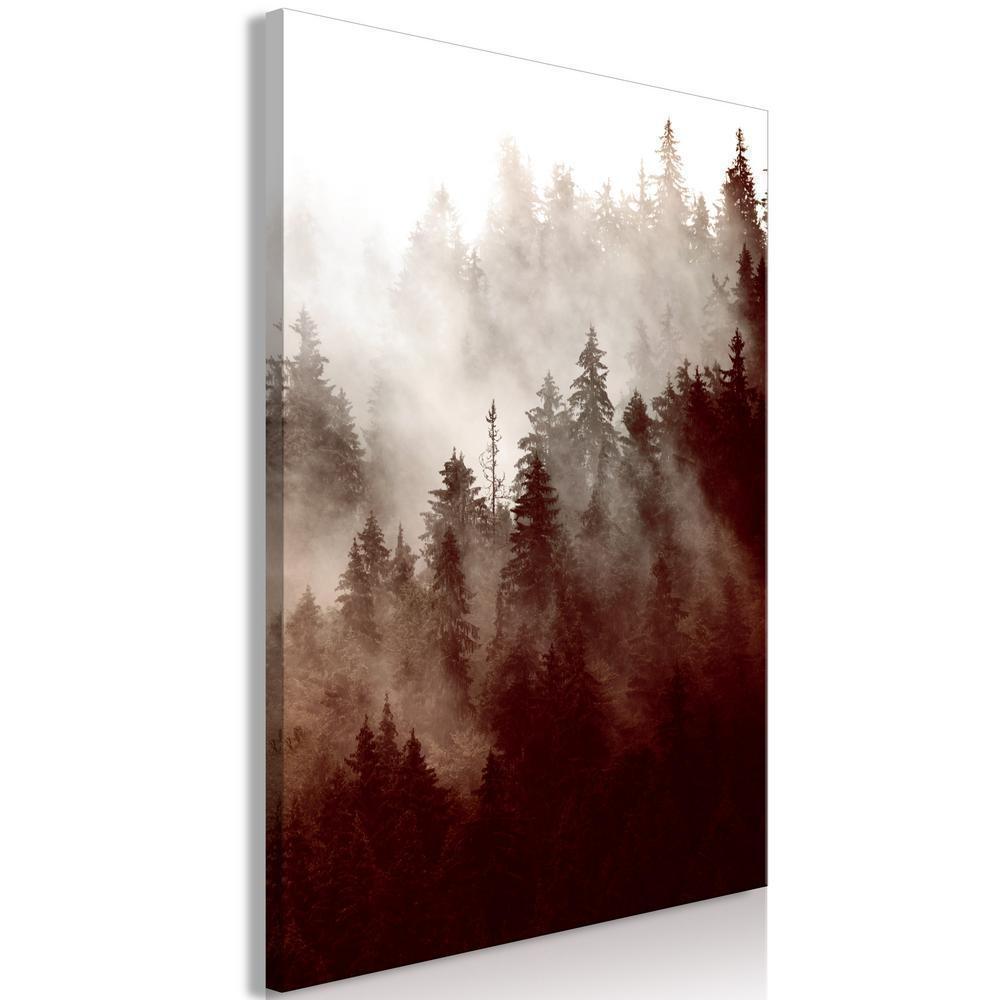 Canvas Print - Brown Forest (1 Part) Vertical-ArtfulPrivacy-Wall Art Collection