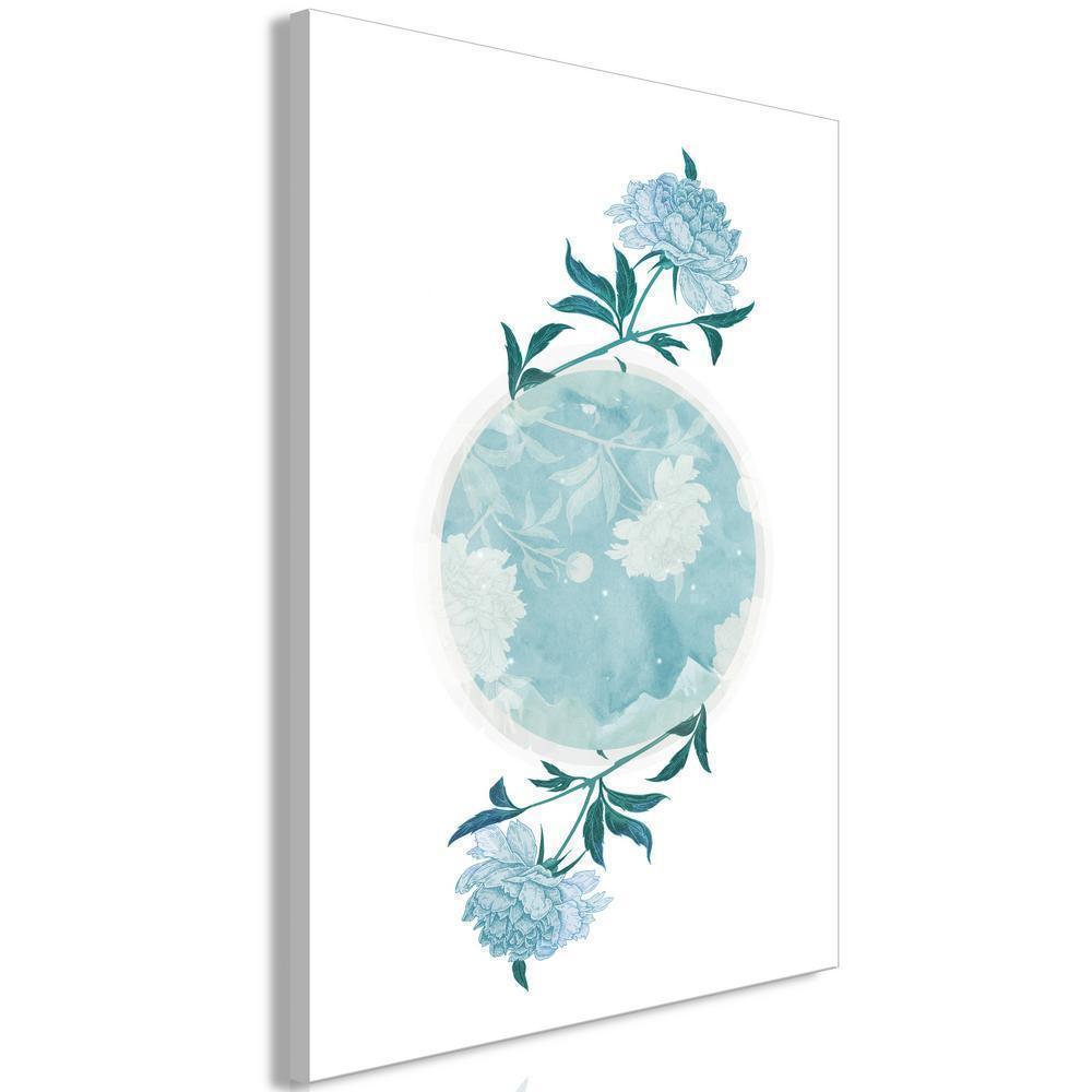 Canvas Print - Floral Planet (1 Part) Vertical-ArtfulPrivacy-Wall Art Collection