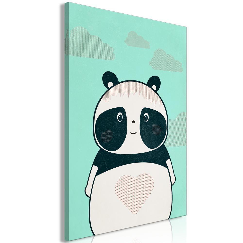 Canvas Print - Careful Panda (1 Part) Vertical-ArtfulPrivacy-Wall Art Collection