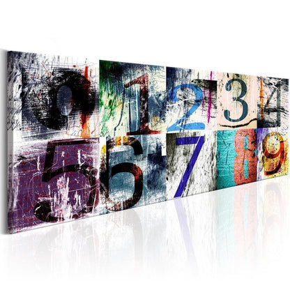 Canvas Print - Colourful Numbers-ArtfulPrivacy-Wall Art Collection