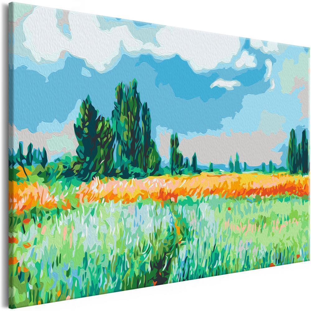 Start learning Painting - Paint By Numbers Kit - Claude Monet: The Wheat Field - new hobby