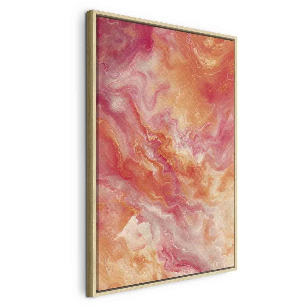 Canvas Print - Fiery Colors - Dynamic Shapes in Colors of Fire and Pink