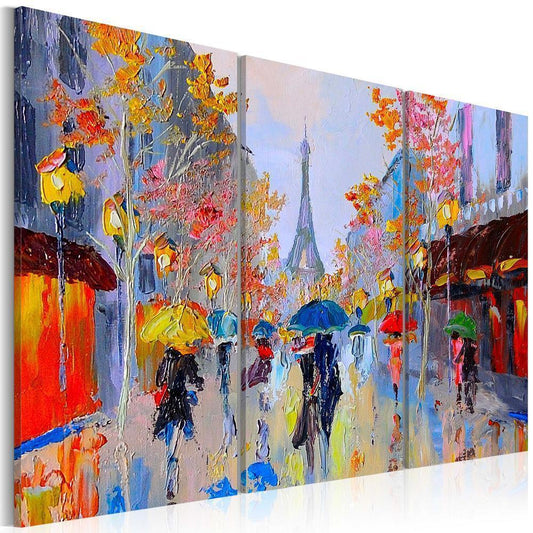 Canvas Print - Rainy Paris-ArtfulPrivacy-Wall Art Collection