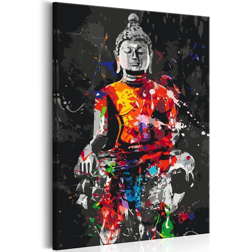 Start learning Painting - Paint By Numbers Kit - Buddha in Colours - new hobby