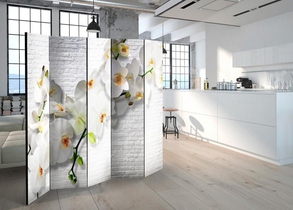 Decorative partition-Room Divider - The Urban Orchid II-Folding Screen Wall Panel by ArtfulPrivacy