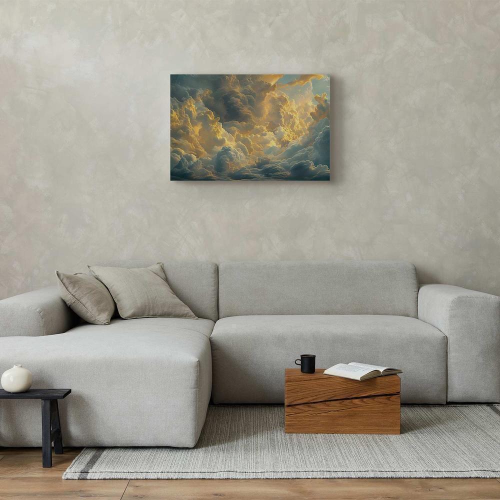 Canvas Print - Last Breath of the Day: Clouds Illuminated by Evening Glow