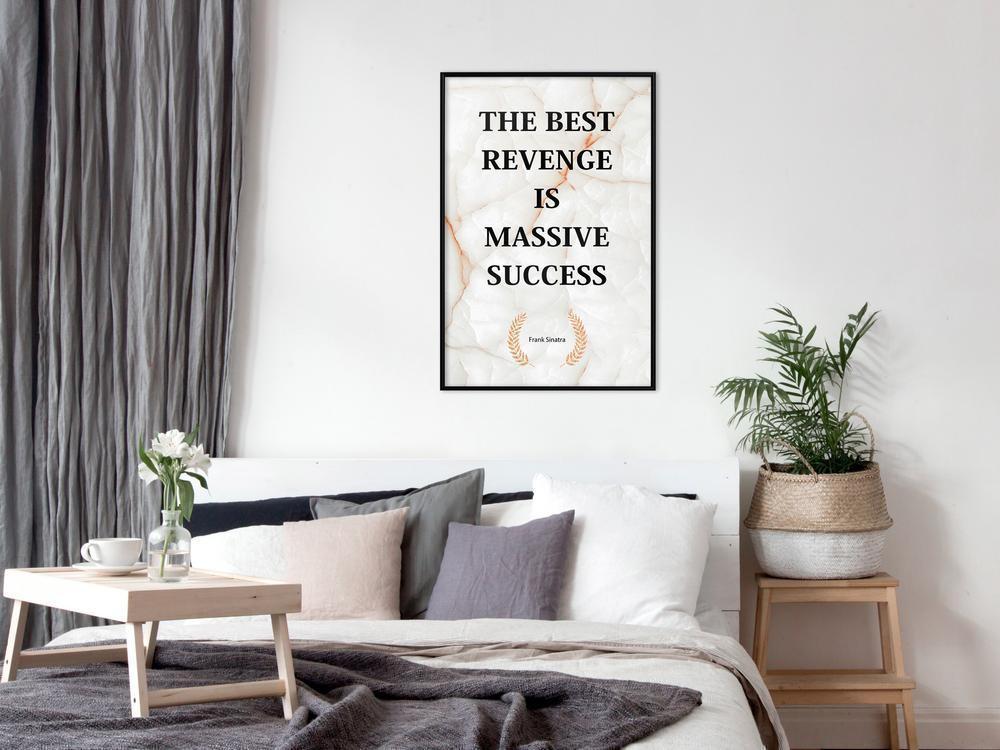 Typography Framed Art Print - The Best Motivation-artwork for wall with acrylic glass protection