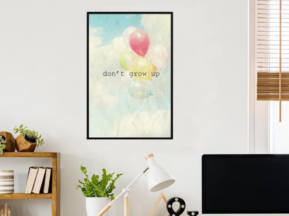 Typography Framed Art Print - Inner Child-artwork for wall with acrylic glass protection