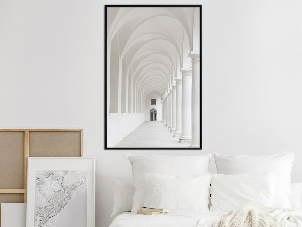 Photography Wall Frame - White Colonnade-artwork for wall with acrylic glass protection