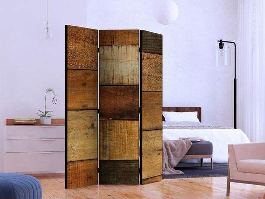 Decorative partition-Room Divider - Wooden Textures-Folding Screen Wall Panel by ArtfulPrivacy