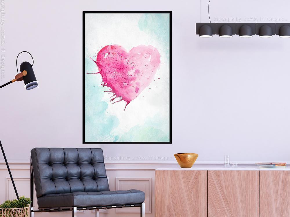 Abstract Poster Frame - Symbol Of Love-artwork for wall with acrylic glass protection