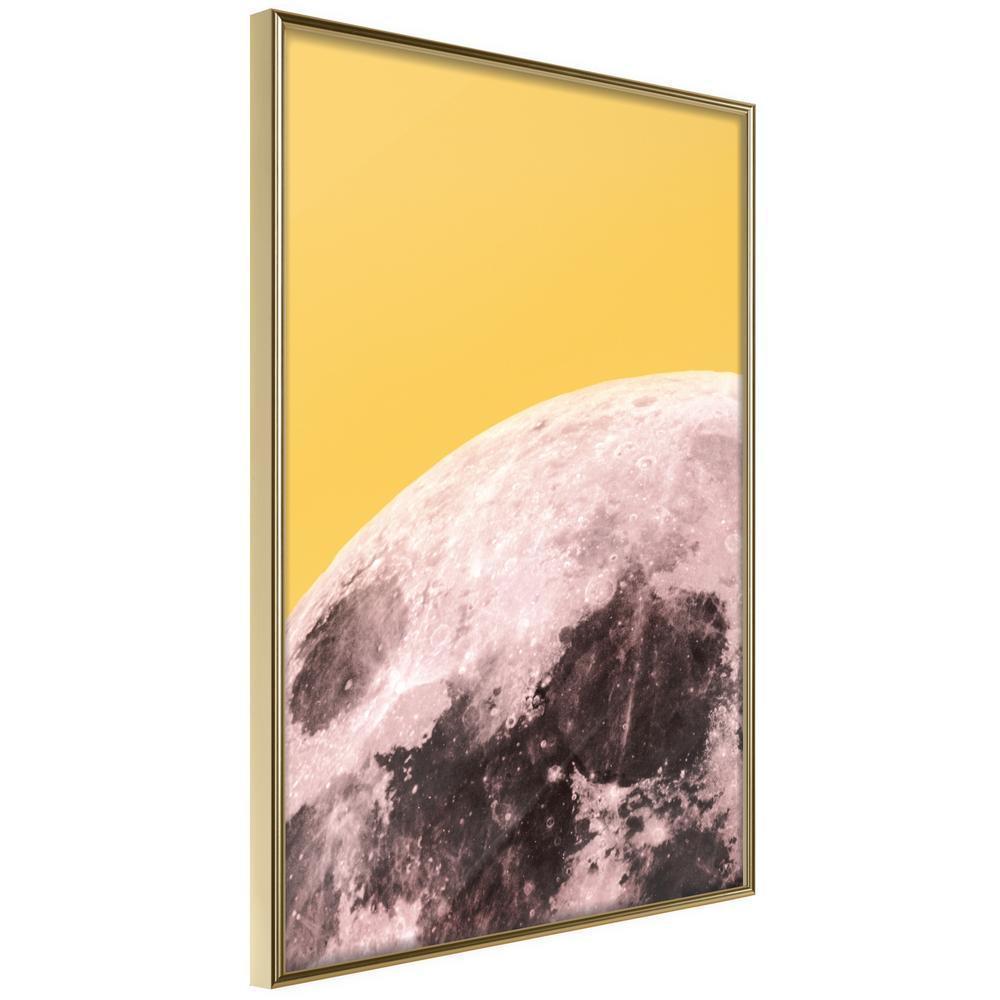 Winter Design Framed Artwork - Pink Moon-artwork for wall with acrylic glass protection