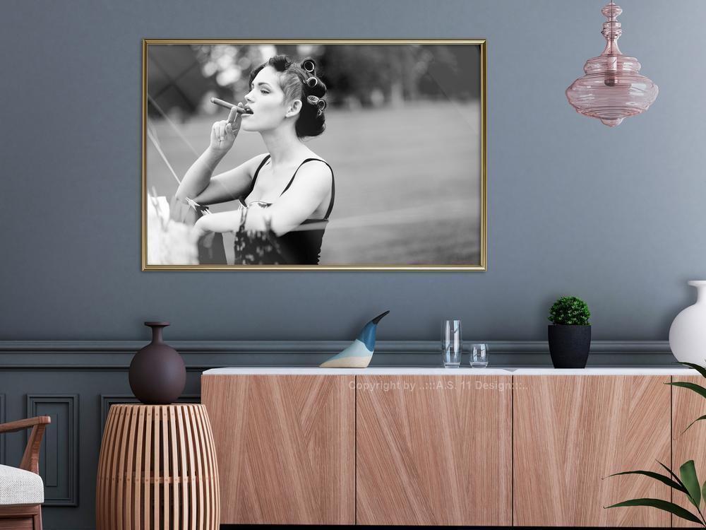 Wall Decor Portrait - Smoking Harms Your Health-artwork for wall with acrylic glass protection